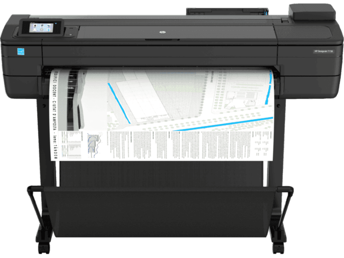 Impresora plotter HP DesignJet T730 de gran formato (hasta A0) de 36 pulgadas