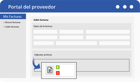 Subida de facturas portal del proveedor